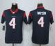 Women New Nike Houston Texans #4 Watson Blue Jerseys