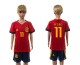 2016 Soccer Spain #11 Pedro Home Kids Jersey