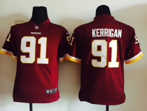 Nike Washington Redskins #91 Kerrigan Red Kids Jersey