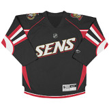 Black Senators #00 Your Name Third Custom NHL Jersey