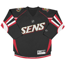Black Senators #00 Your Name Third Custom NHL Jersey