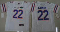 Youth Florida Gators E.Smith 22 College Football Jersey White