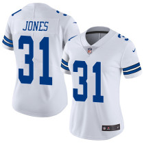 Womens Dallas Cowboys #31 Jones White Jersey