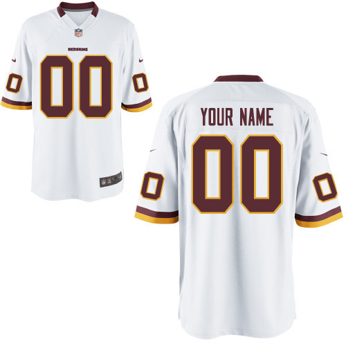 Nike Washington Redskins Customized Youth Game White Jersey