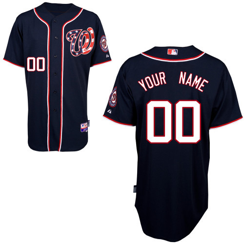 Alternate Personalized 2011 Cool Base MLB Dark Blue Washington Nationals Jersey