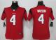 Women New Nike Houston Texans #4 Watson Red Jerseys