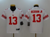 Kids NFL New York Giants #13 Beckham JR White Vapor Limited Jersey