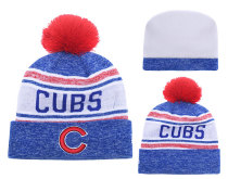 MLB Chicago Cubs Blue White Beanie--YD