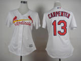 Women St.Louis Cardinals #13 Carpenter White 2015 MLB Jersey