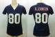 NIKE Houston Texans #80 Andre Johnson women blue Draft Him II Top NFL jersey