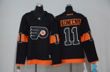 NHL Philadelphia Flyers #11 Konecny Black Stadium Women Jersey