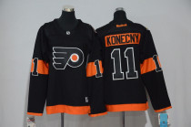NHL Philadelphia Flyers #11 Konecny Black Stadium Women Jersey
