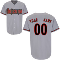 Grey Jersey, Arizona Diamondbacks Road Personalized Cool Base Jersey
