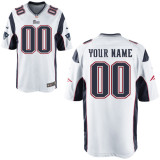 Patriots Nike Men Customized Game White Jersey