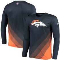 Men's Denver Broncos Nike Navy Sideline Legend Prism Performance Long Sleeve T-Shirt.