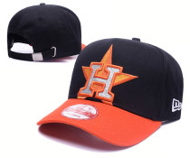 MLB Houston Astros Black Orange Snapback Hats--GS
