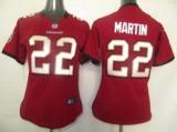 women NIKE Martin red jersey, Tampa Bay Buccaneers #22 jersey