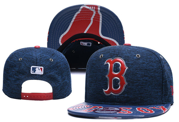 MLB Boston Red Sox Blue Snapback Hats--YD