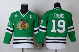 Kids Chicago Blackhawks #19 Toews Green Jersey