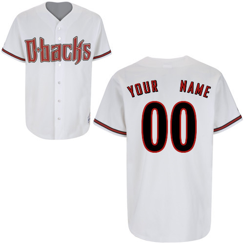 White Diamondbacks Home Personalized MLB Jersey