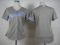 Women Kansas City Royals Blank Grey 2015 MLB Jersey