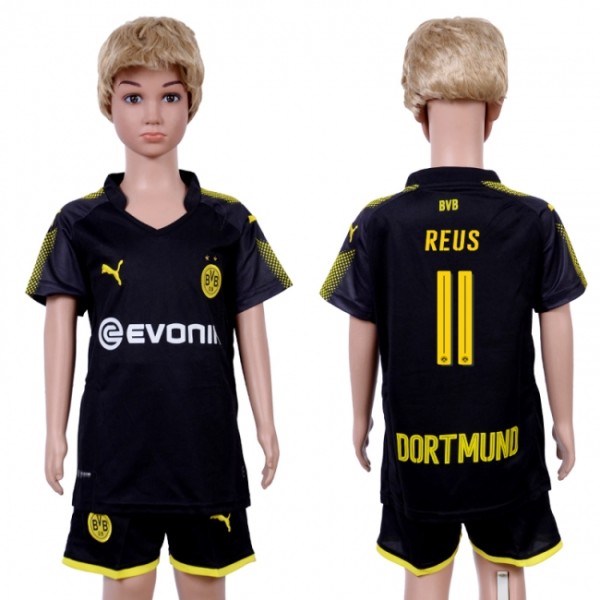 2017 Soccer Club Dortmund #11 Reus Away Kids Jersey