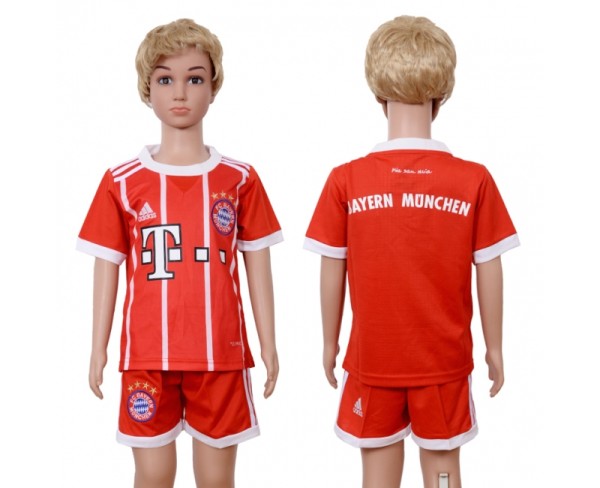 2017 Soccer Bayern Munich Blank Home Kids Jersey