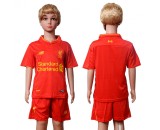2016 Soccer Liverpool Blank Home Kids Jersey