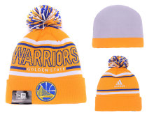 NBA Golden State Warriors Yellow Beanie--YD