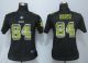 Women New Nike Pittsburgh Steelers 84 Brown Black Strobe Elite Jersey