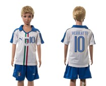 2016 Soccer Italy #10 Verratti Away Kids Jersey
