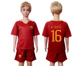 2016 Soccer Romo #16 De Rossi Home Kids Jersey