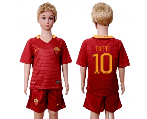 2016 Soccer Romo #19 Totti Home Kids Jersey
