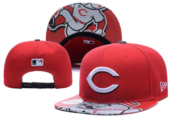 MLB Cincinnati Reds Red Snapback Hats--YD