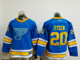 Youth NHL St.Louis Blues #20 Steen L.Blue Classical Jersey