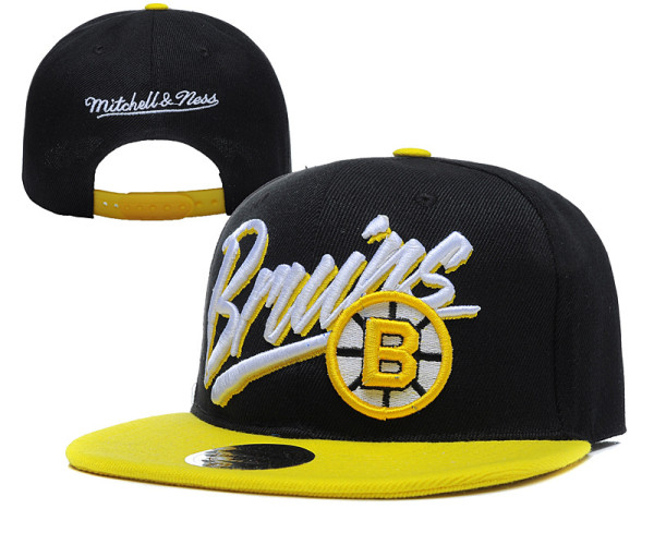 NHL Boston Bruins Snapback Black Hats--YD