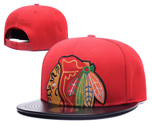 NHL Chicago Blackhawks Red Snapback Hats--GS