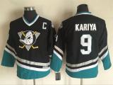 NHL Anaheim Ducks #9 Kariya Black Youth Jersey