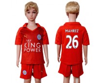 2016 Soccer Leicester #26 Mahrez Away Kids Jersey
