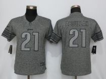 Women Nike New Detroit Lions 21 Abdullah Gridiron Gray Limited Jersey