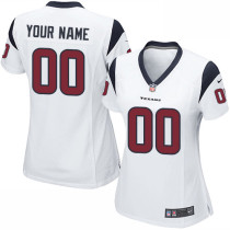 Nike Houston Texans White Custom Women Jersey