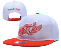 NHL Detroit Red Wings White Snapback Hats--YD