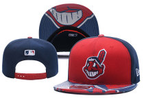MLB Cleveland Indians Red Blue Snapback Hats--YD