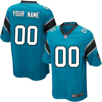 Blue Customized Game Kids Nike Carolina Panthers Jersey