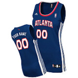 Women Custom Road Atlanta Hawks Jersey in blue