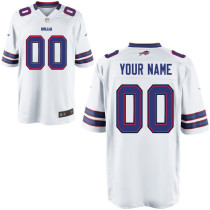 White Bills Customized Elite Nike Jersey