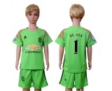 2016 Soocer Club Man Utd. #1 De Gea Goalkeeper Kids Jersey