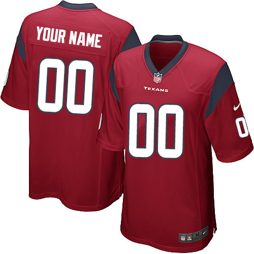 Houston Texans Nike Custom Red Elite Jersey