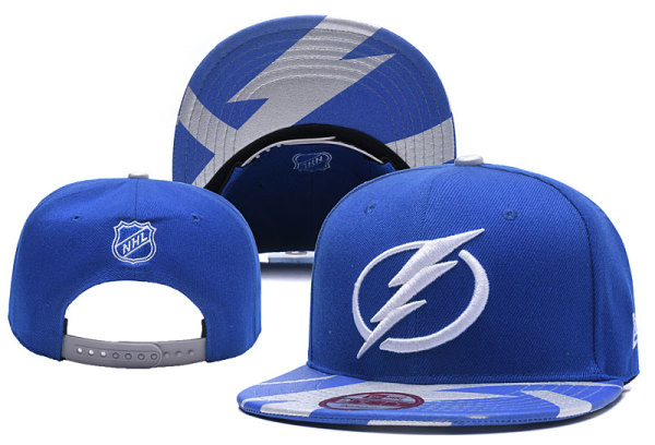 NHL Tampa Bay Lightning Blue Snapback Hats--YD