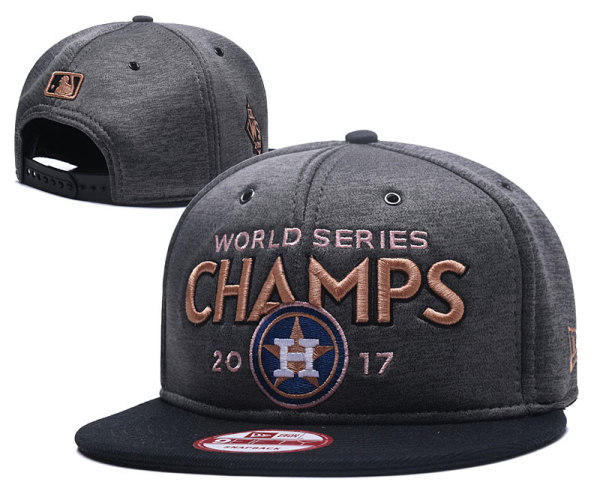 MLB Houston Astros Grey Snapback Hats--GS